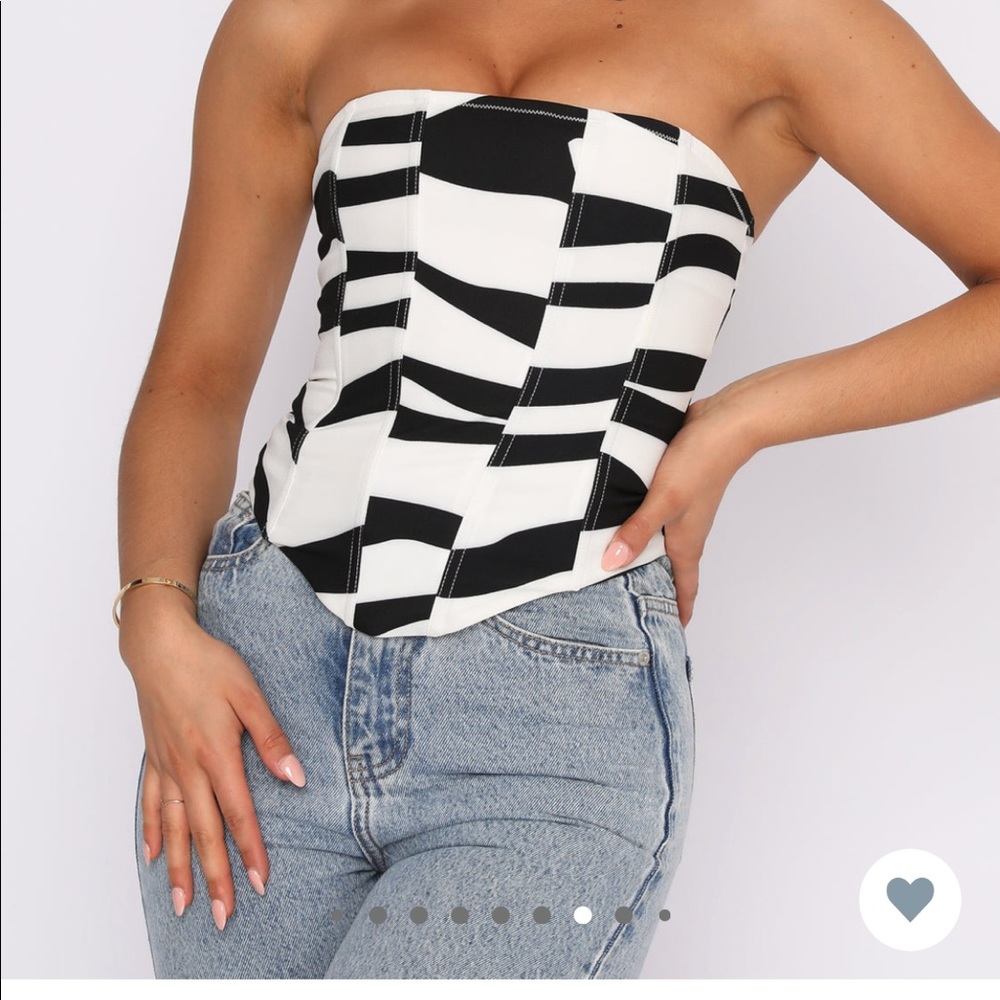 NWT White Fox Boutique Zebra Bustier